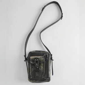 UO Stylish Black Leather Crossbody Bag